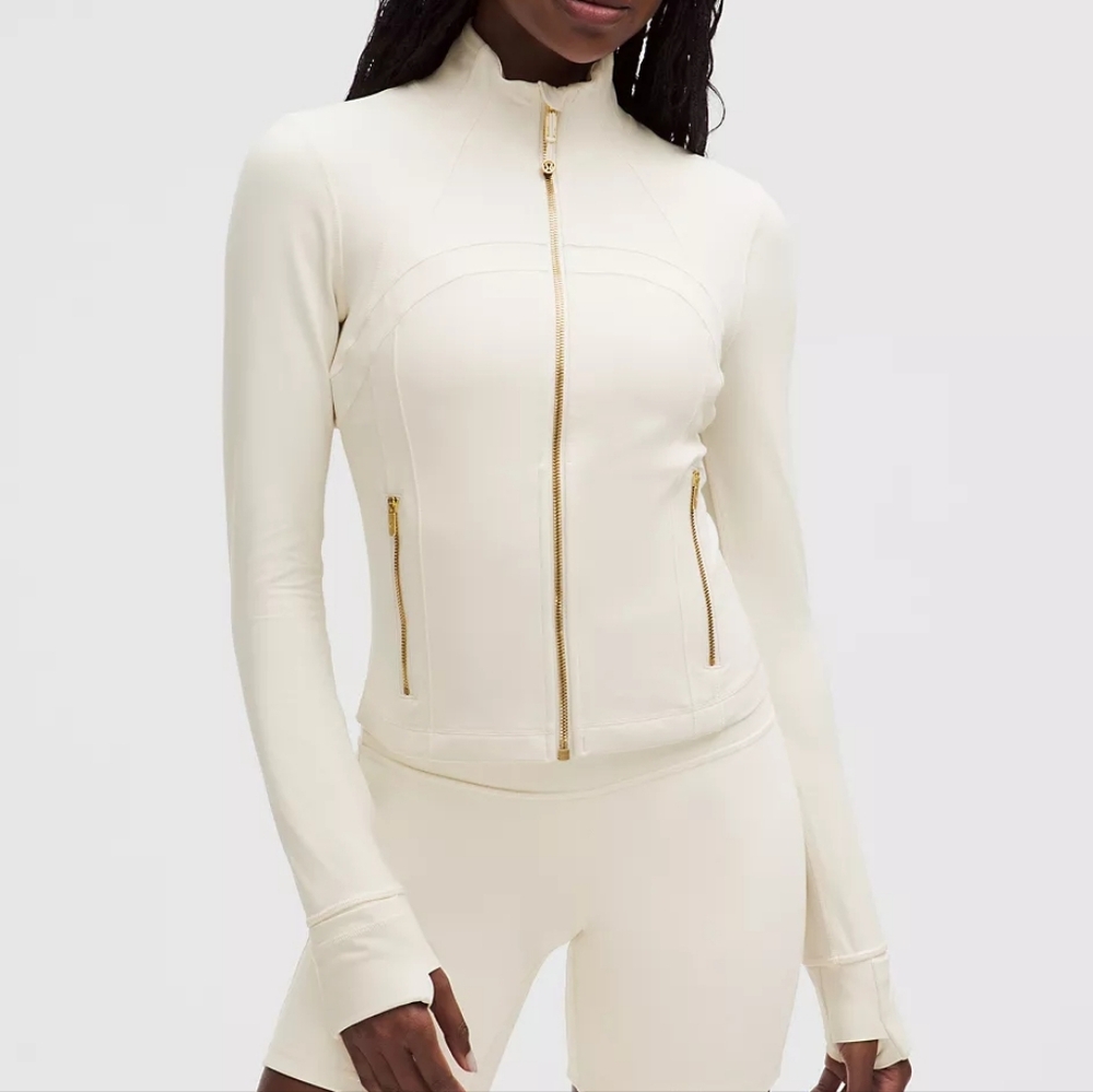 NWT Lululemon Define Cropped Jacket Nulu Light Ivory/Gold 8